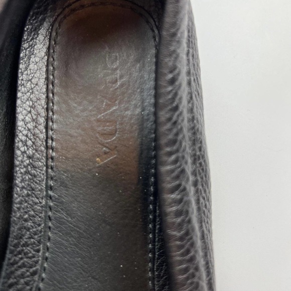 Prada authentic crystal embellished slip on black womens loafers size 7 - Picture 2 of 8